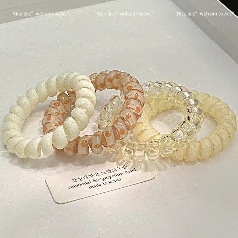 Dây Cột Tóc Không Đường May Cỡ Lớn Màu Bánh Ngọt Ngào Và Dễ Thương Cho Nữ