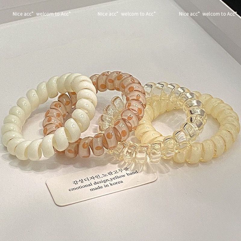 Dây Cột Tóc Không Đường May Cỡ Lớn Màu Bánh Ngọt Ngào Và Dễ Thương Cho Nữ