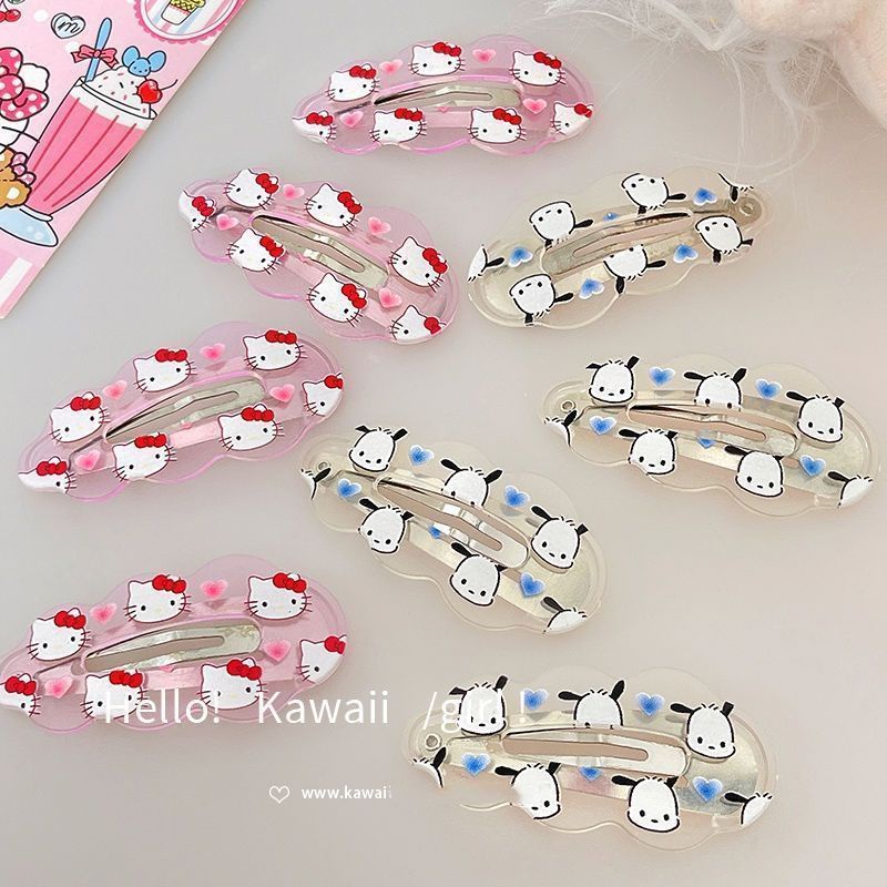 Kẹp Tóc Hình Quyển Sách Đỏ Cún Pacha kitty Vịt Hoạt Hình Dễ Thương Cho Nữ Sinh