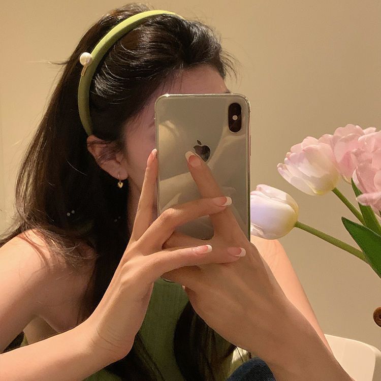 Băng Đô Cài Tóc Đính Hạt Ngọc Trai Cao Cấp Phong Cách Pháp Cổ Điển Thời Trang Mùa Xuân Cho Nữ