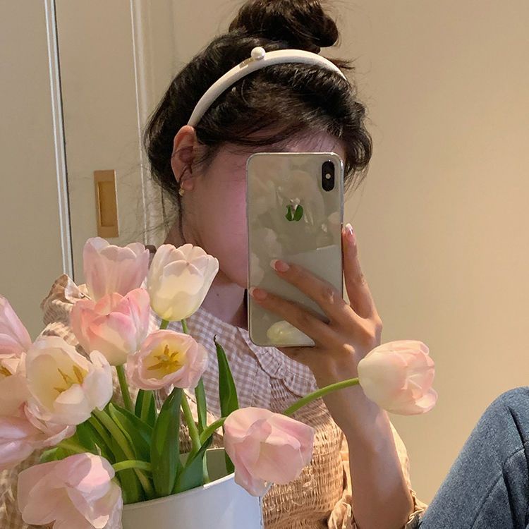 Băng Đô Cài Tóc Đính Hạt Ngọc Trai Cao Cấp Phong Cách Pháp Cổ Điển Thời Trang Mùa Xuân Cho Nữ