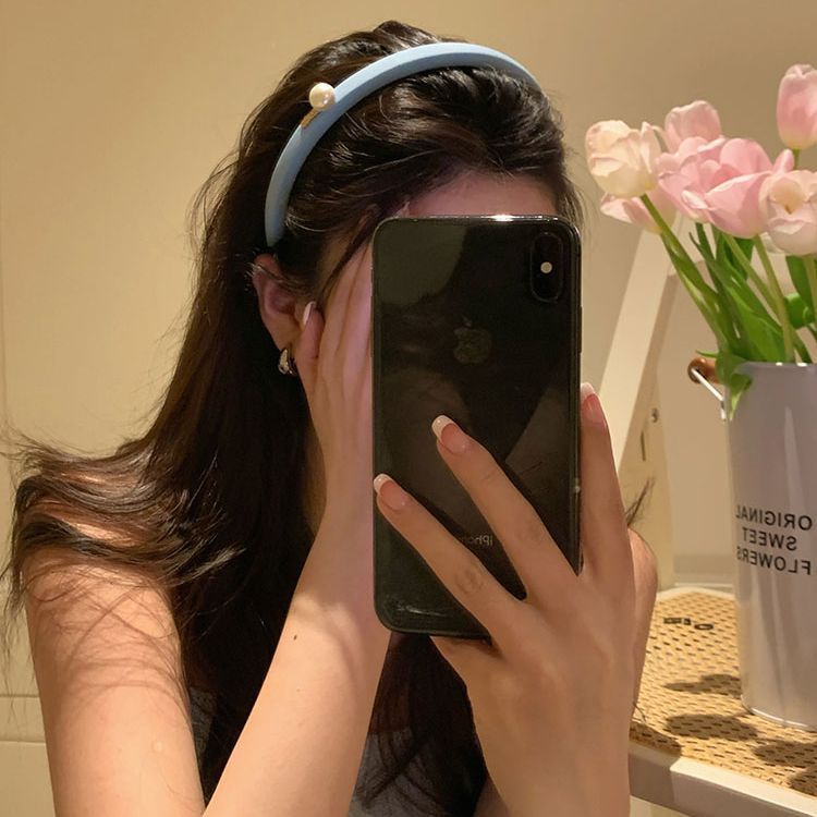 Băng Đô Cài Tóc Đính Hạt Ngọc Trai Cao Cấp Phong Cách Pháp Cổ Điển Thời Trang Mùa Xuân Cho Nữ