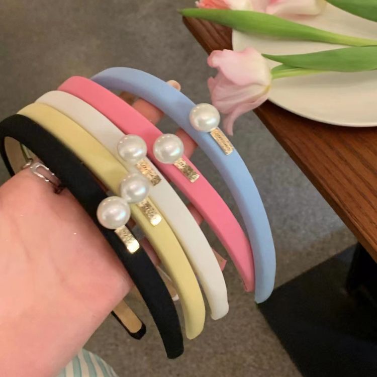 Băng Đô Cài Tóc Đính Hạt Ngọc Trai Cao Cấp Phong Cách Pháp Cổ Điển Thời Trang Mùa Xuân Cho Nữ