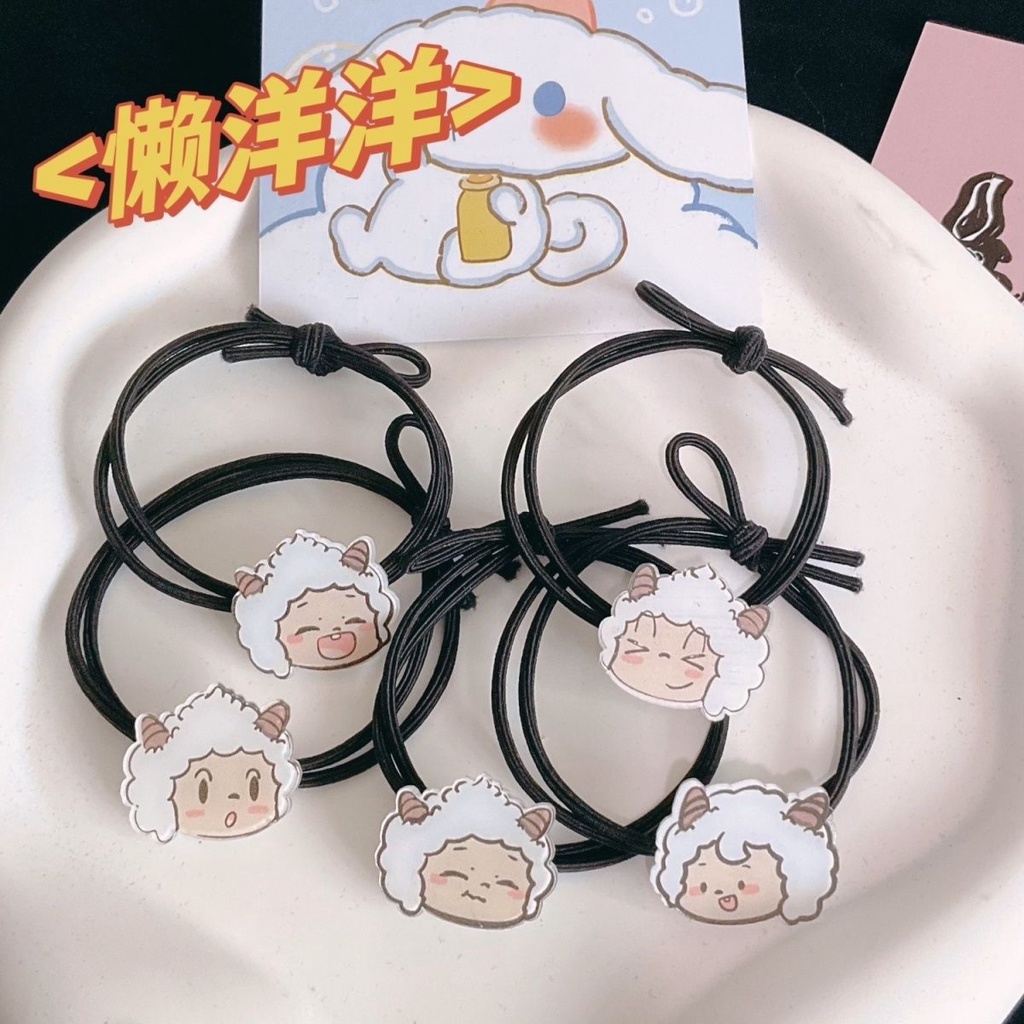 Dây Buộc Tóc Cao Su Hình Cừu Hoạt Hình Dễ Thương Cho Bạn Trai Bạn Gái Bestie