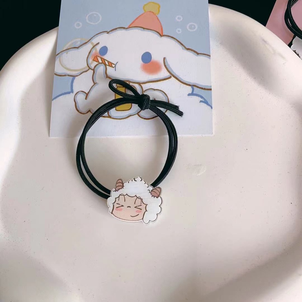 Dây Buộc Tóc Cao Su Hình Cừu Hoạt Hình Dễ Thương Cho Bạn Trai Bạn Gái Bestie