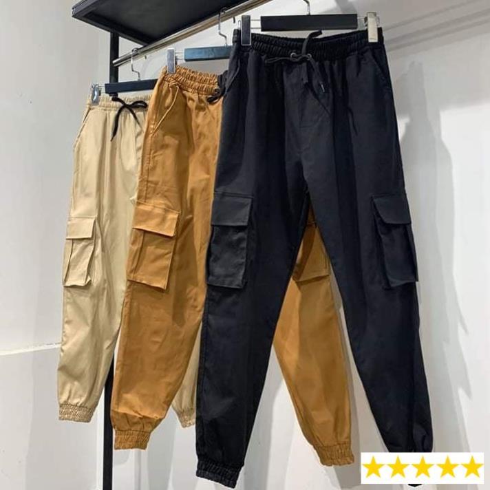 Quần jogger kaki túi hộp Pant box bo Co dãn dành cho Nam nữ full tag