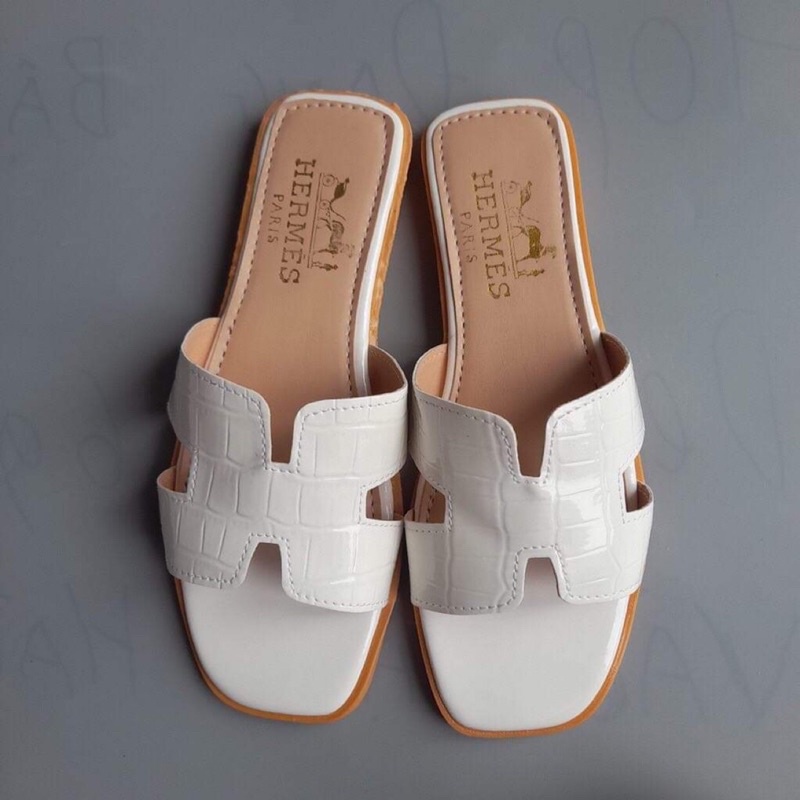 Dép Chữ H Vân Đá Da Bóng Hàng Loại 1 Chất Xịn Xò Bền Đẹp