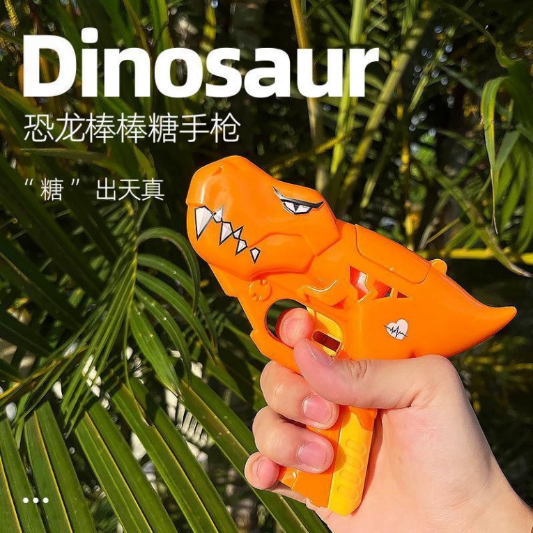 Đồ Chơi Súng Bắn Kẹo Mút Hình Khủng Long Siêu Hot