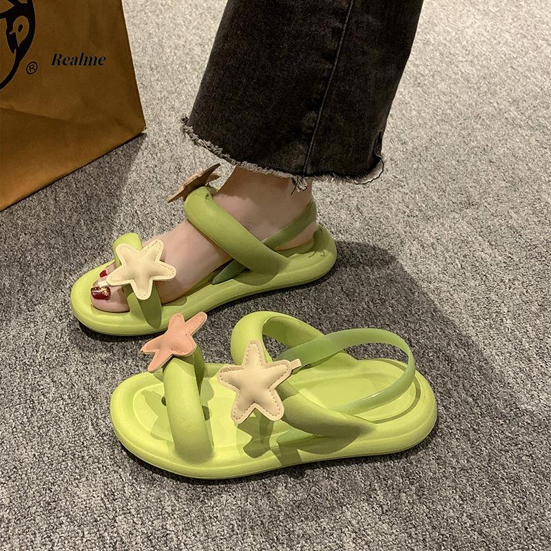 Dép Sandal Đế Bằng Siêu Mềm Mỏng Thời Trang Mùa Hè 2023 Cho Nữ