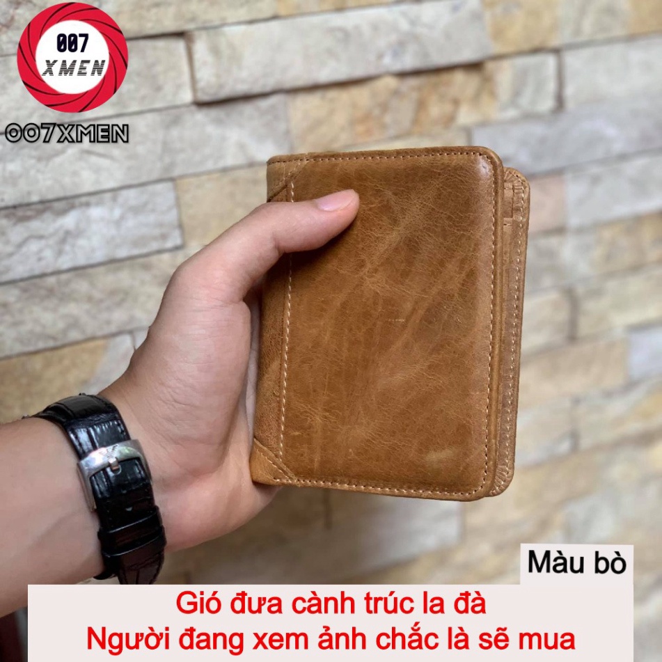Ví Nam Da Bò Dáng Đứng Ngang Có Khe Sim - Bóp Nam BH 12 tháng Tặng Móc Khóa - Kan shop
