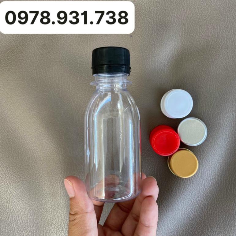 Chai nhựa tròn 100ml nắp đen, trắng chai 100ml | BigBuy360 - bigbuy360.vn