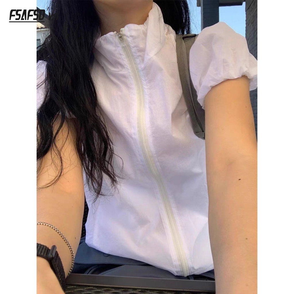 Áo Khoác Tay Ngắn Cổ Đứng Mỏng Nhẹ Màu Nâu Phong Cách Âu Mỹ Cổ Điển Thời Trang Cho Nữ