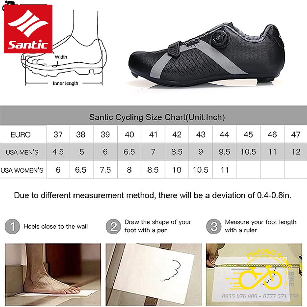 Giày can đi xe đạp thể thao Road SANTIC 2023