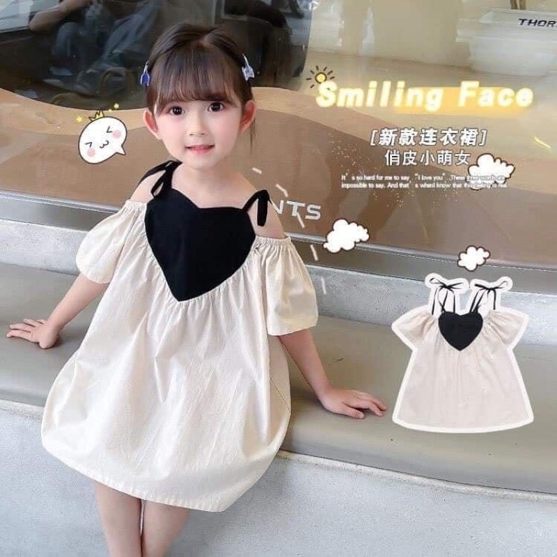 đầm bé gái form suông