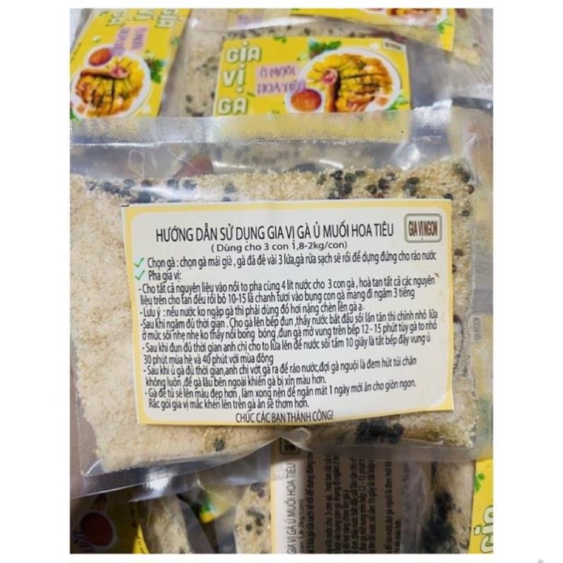 Siêu khuyến mãi Gia Vị Gà Ủ Muối Hoa Tiêu gói dùng cho 3-4 con gà Tặng gói gia vị mắc khén GVB.