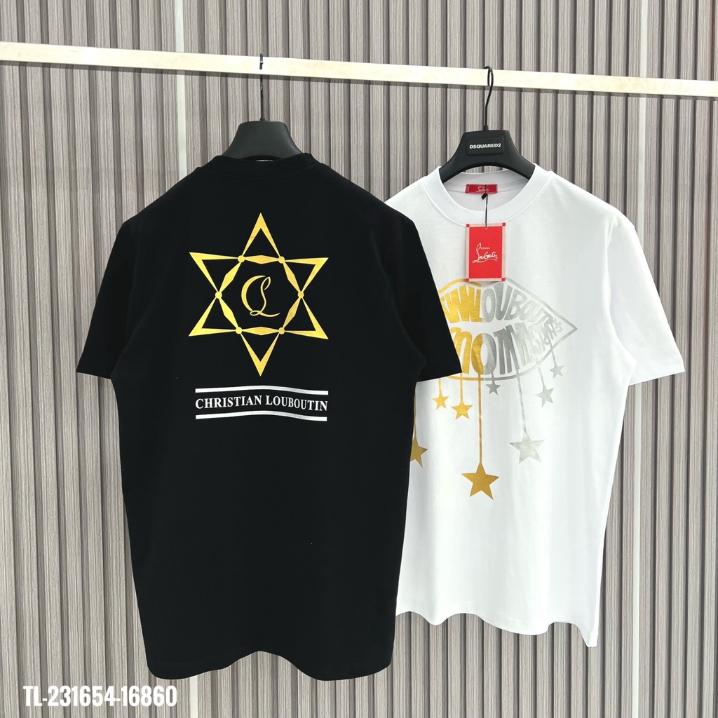 ABC66 Áo Phông Louboutin Họa Tiết Hình Môi Kim Tuyến Cực Nét - Áo Thun LBT Môi Chất Liệu Cotton Mềm Cực Hot