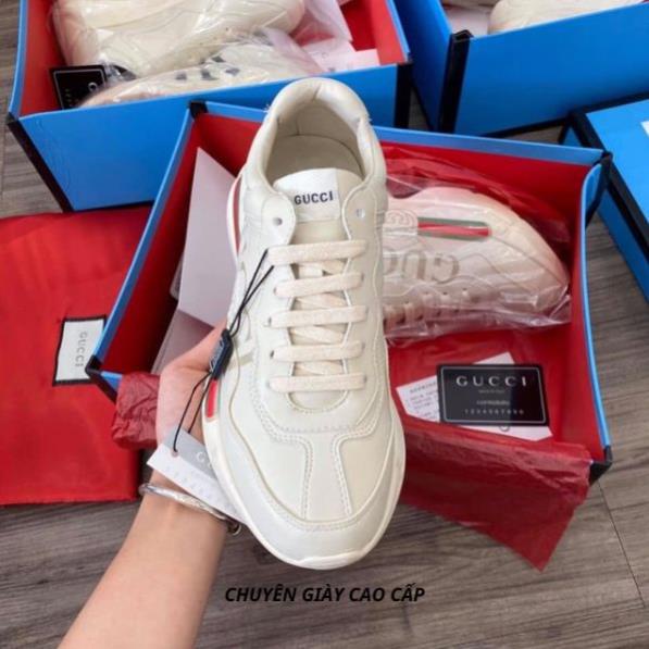 Giày gucci Rhyton, Giày thể thao GC gạch ngang, NY, Môi, Trơn đế bản cao cấp Full Box Bill, túi xách phụ kiện