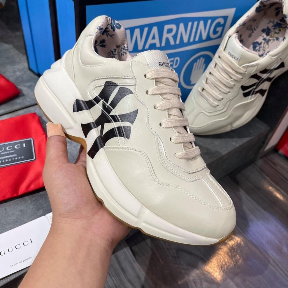 Giày gucci Rhyton, Giày thể thao GC gạch ngang, NY, Môi, Trơn đế bản cao cấp Full Box Bill, túi xách phụ kiện