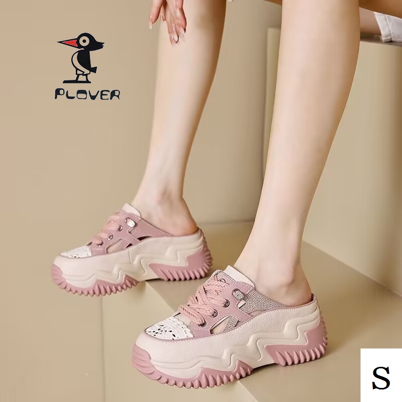 Dép Sandal Đế Dày Phối Lưới Thoáng Khí Đính Đá Thời Trang Mùa Hè Mới Cho Nữ