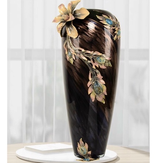 Lọ hoa,Bình trang trí cắm bông cao cấp-đính hoa nổi,sang chảnh,độc lạ,decor trang trí nhà cửa,quà tặng đẹp,rẻ
