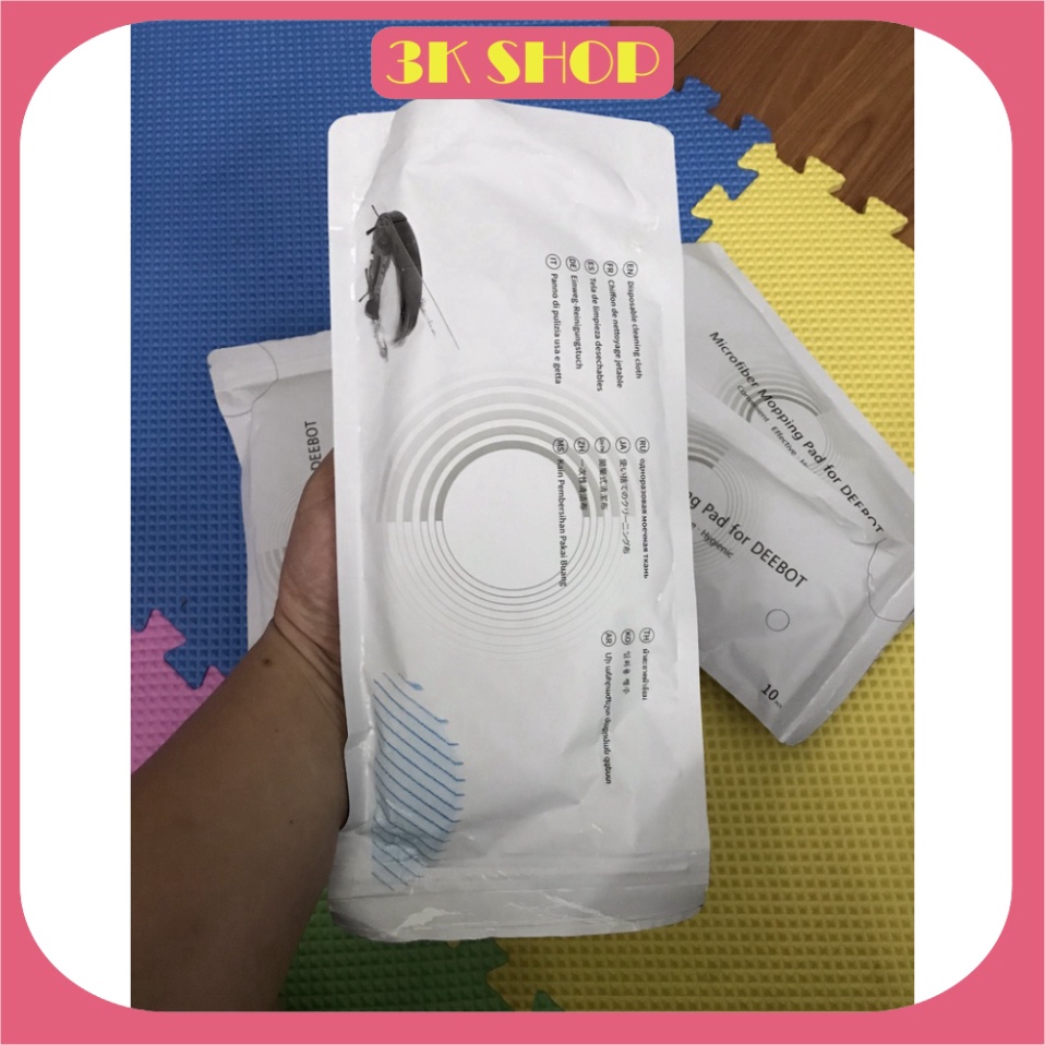 Túi 10 Khăn LAU rung ướt diệt Khuẩn Ecovacs chính hãng T8 Aivi – T8 Power - T9 Aivi – T9 –T9 Max – T8Aivi Plus –T9 Aivi