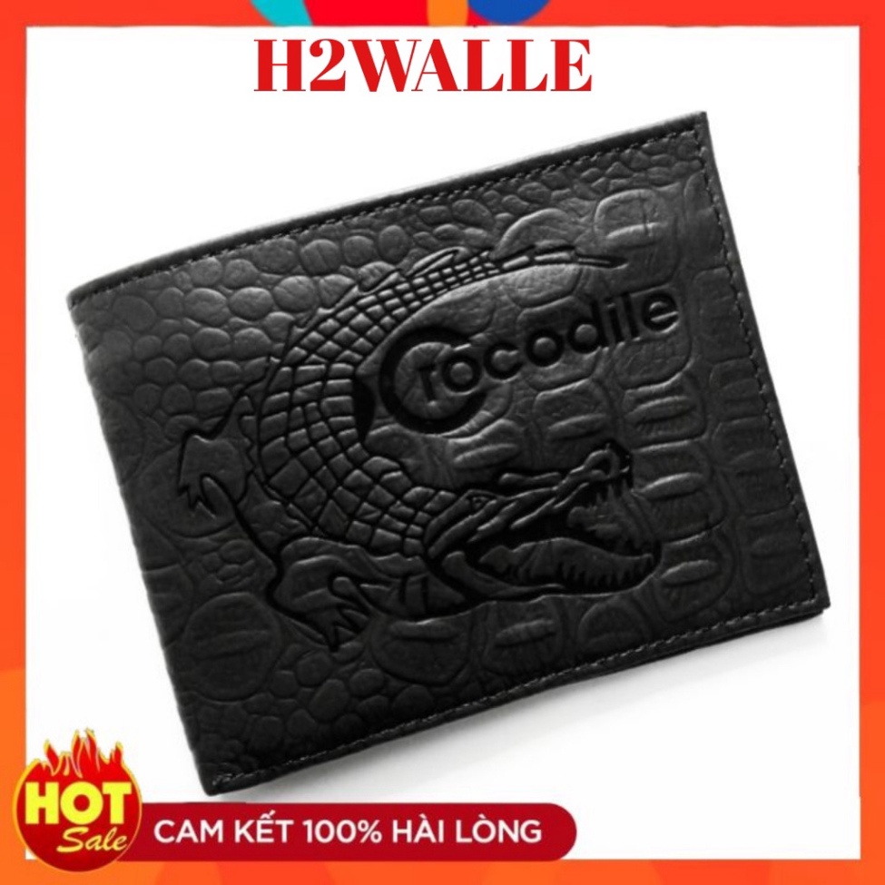 Ví nam da bò thật dập vân cá sấu cao cấp bảo hành 12 tháng kèm hộp đựng sang trọng đẳng cấp - Kan shop