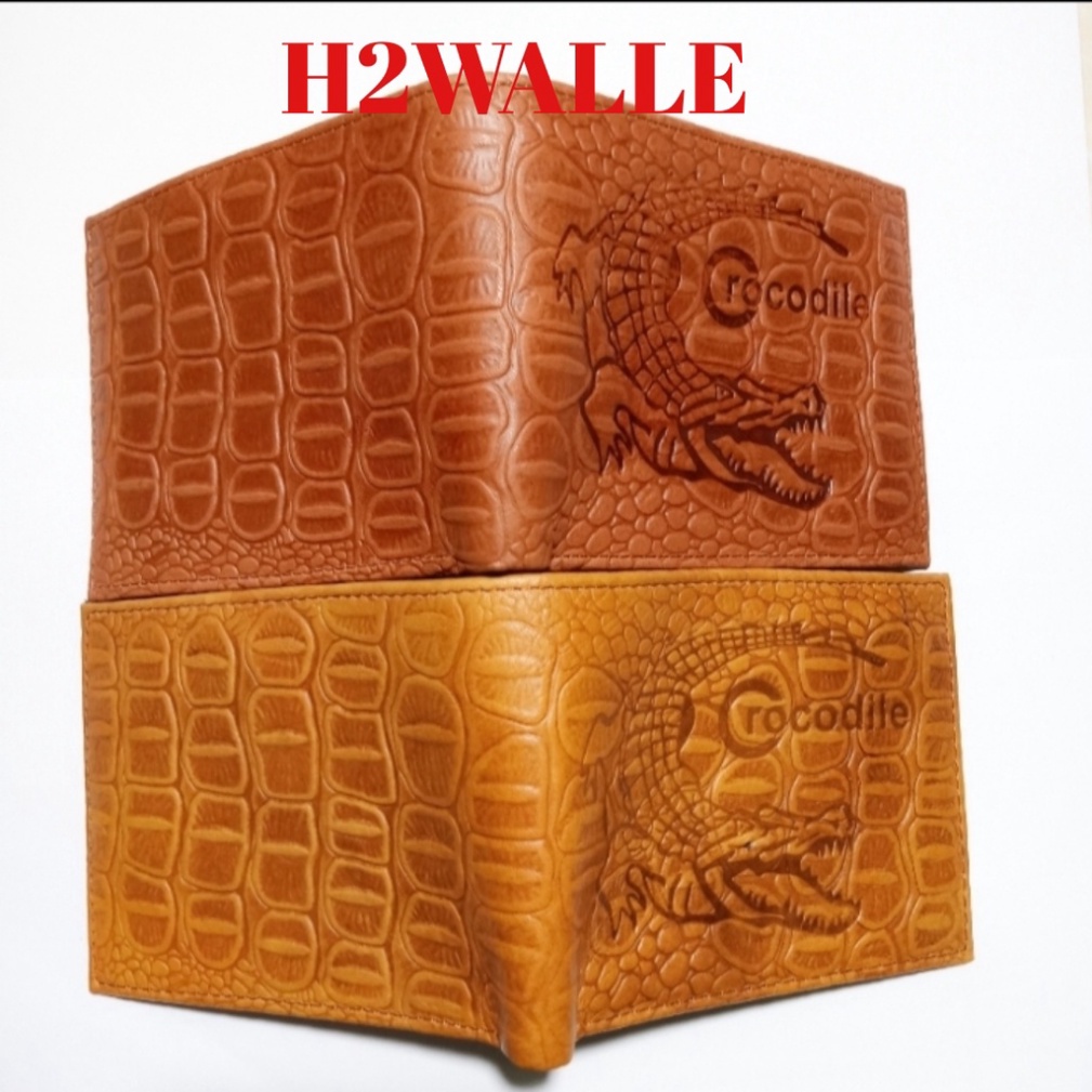 Ví nam da bò thật dập vân cá sấu cao cấp bảo hành 12 tháng kèm hộp đựng sang trọng đẳng cấp - Kan shop