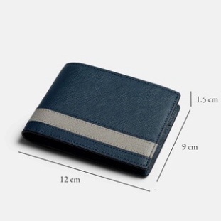 Ví Nam Da Thật Saffiano Cosmos Cao Cấp Chống Nước, Bóp Nam Dáng Đứng Cầm Tay Mini Nhỏ Gọn - Kan shop