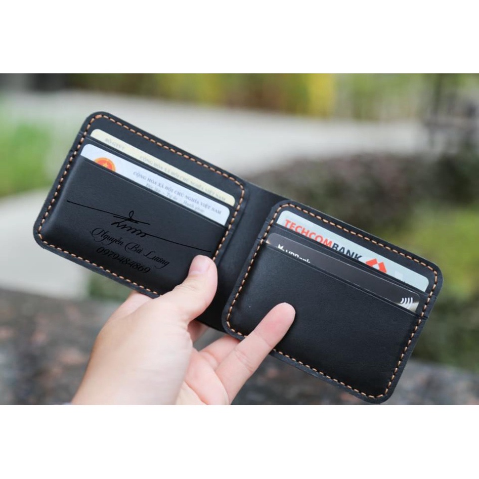 Ví nam da thật. Ví nam mini phong cách hiện đại trẻ trung nhỏ gọn thời trang Store công sở lion - Ka