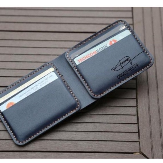 Ví nam da thật. Ví nam mini phong cách hiện đại trẻ trung nhỏ gọn thời trang Store công sở lion - Ka