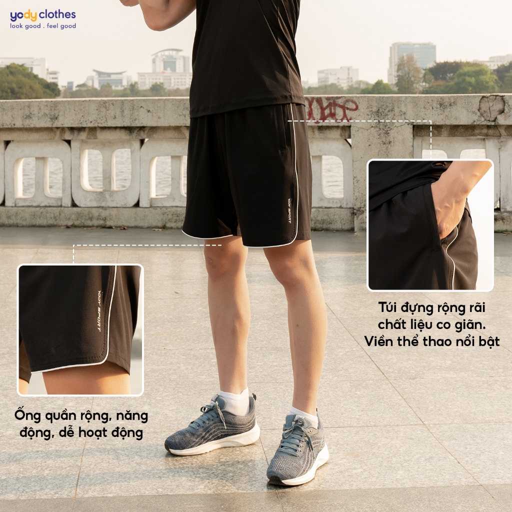 Quần short nam phối sườn chính hãng thoáng mát nhẹ nhàng mau khô bền màu