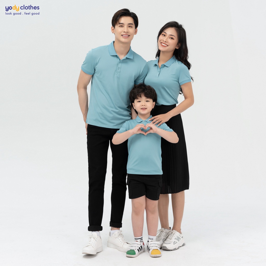 Áo Polo kid coolmax bo dệt nổi YODY phù hợp hằng ngày, dịp tết APK5019