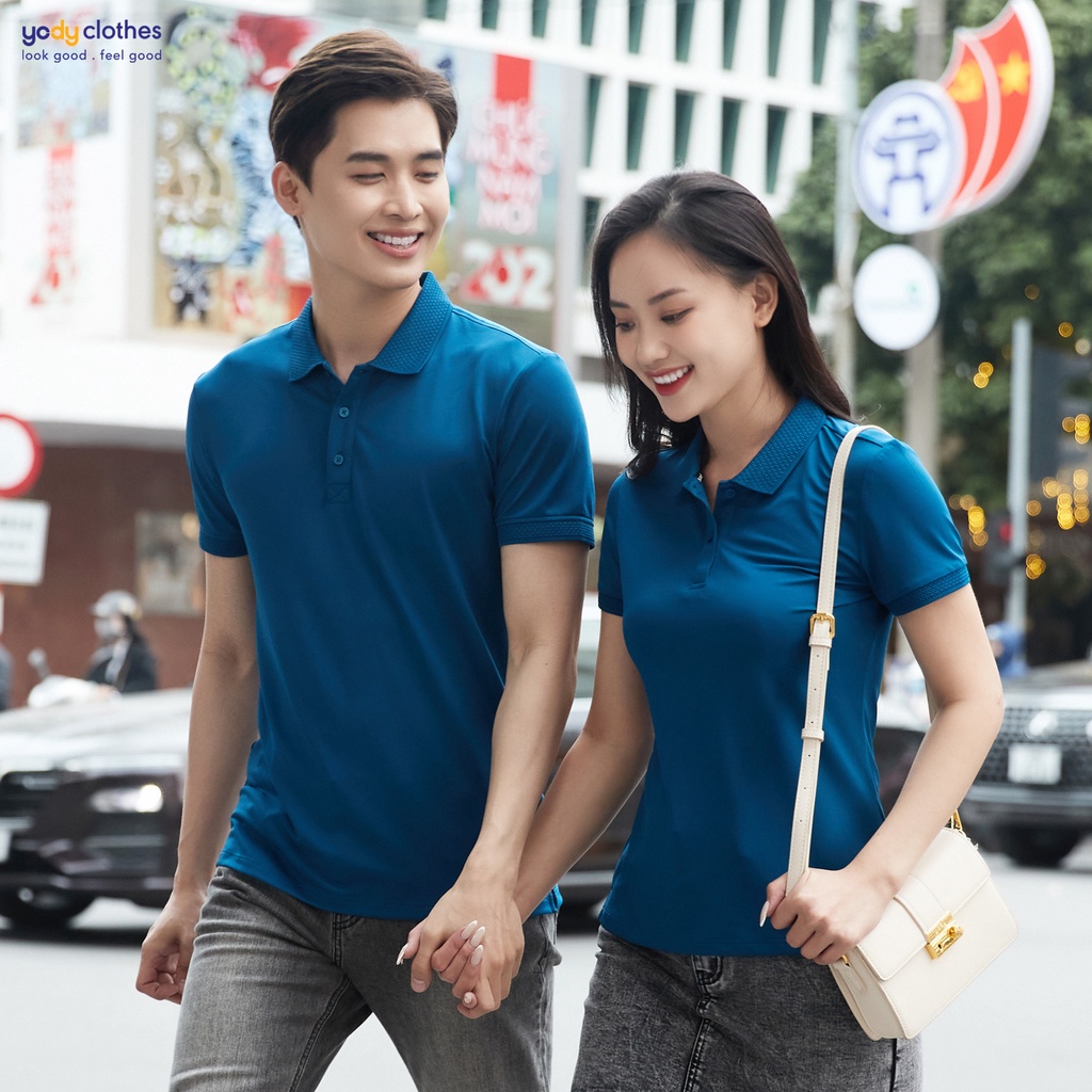 Áo polo nam YODY chất vải coolmax bo dệt nổi phù hợp công sở APM5179