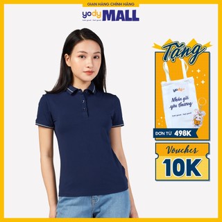 Áo phông polo nữ trơn YODY tay ngắn chất vải cotton dày dặn thấm hút tốt APN3010