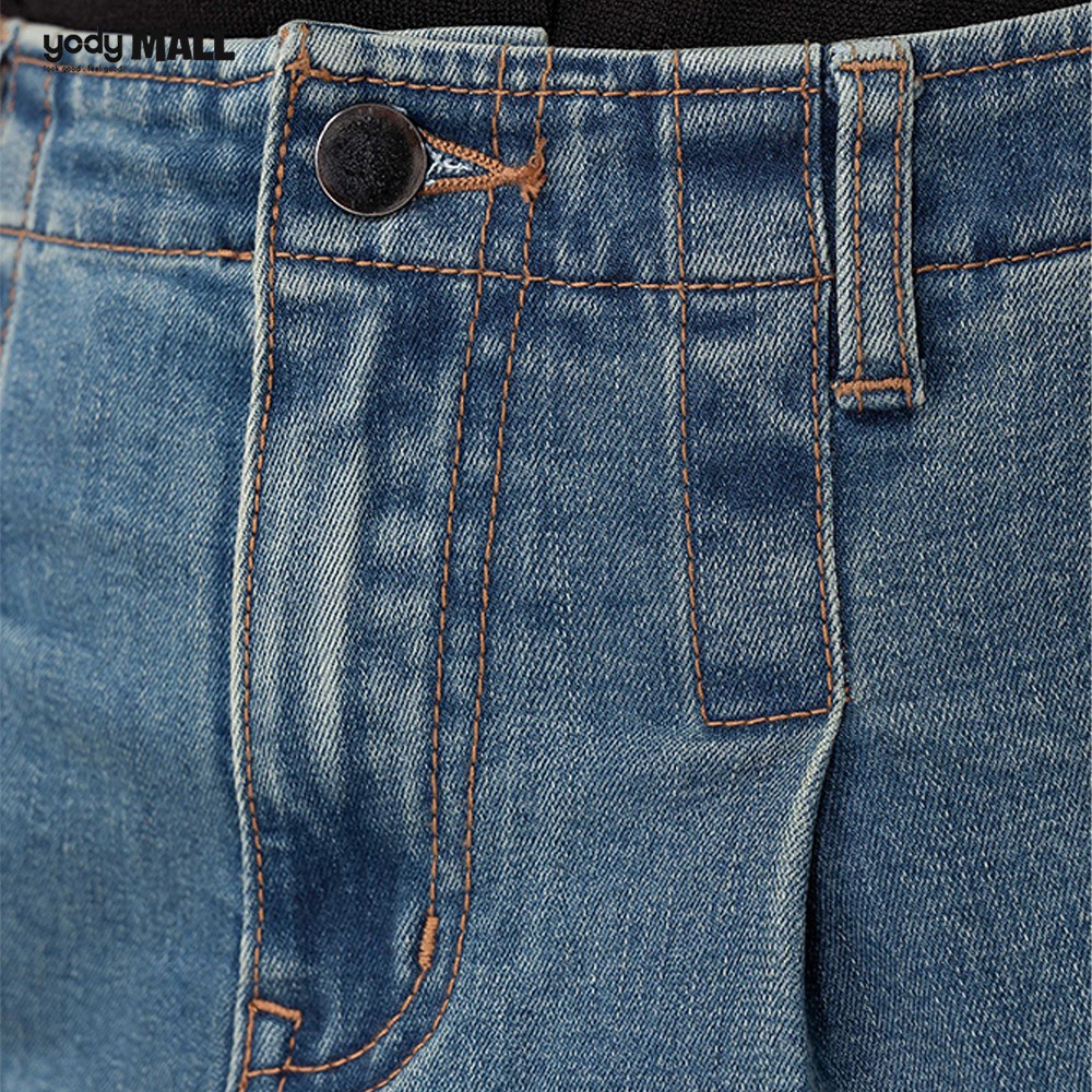 Quần Jean nữ baggy cạp liền co giãn lưng cao tôn dáng co giãn thấm hút tốt QJN3076