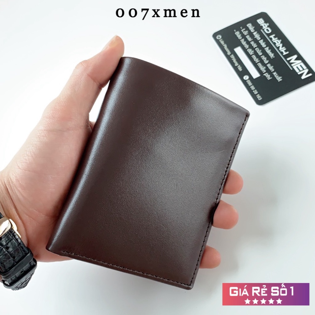 Ví Nam Da Bò Thật Dáng Đứng Ngang - Bóp Nam Cao Cấp BH 12 tháng 07xmen - Kan shop