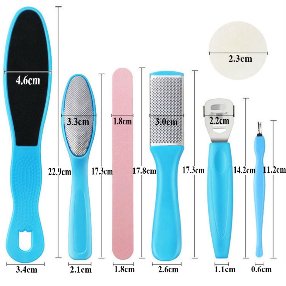 Bộ dụng cụ chăm sóc chân, chà gót,tẩy da chết 8 món