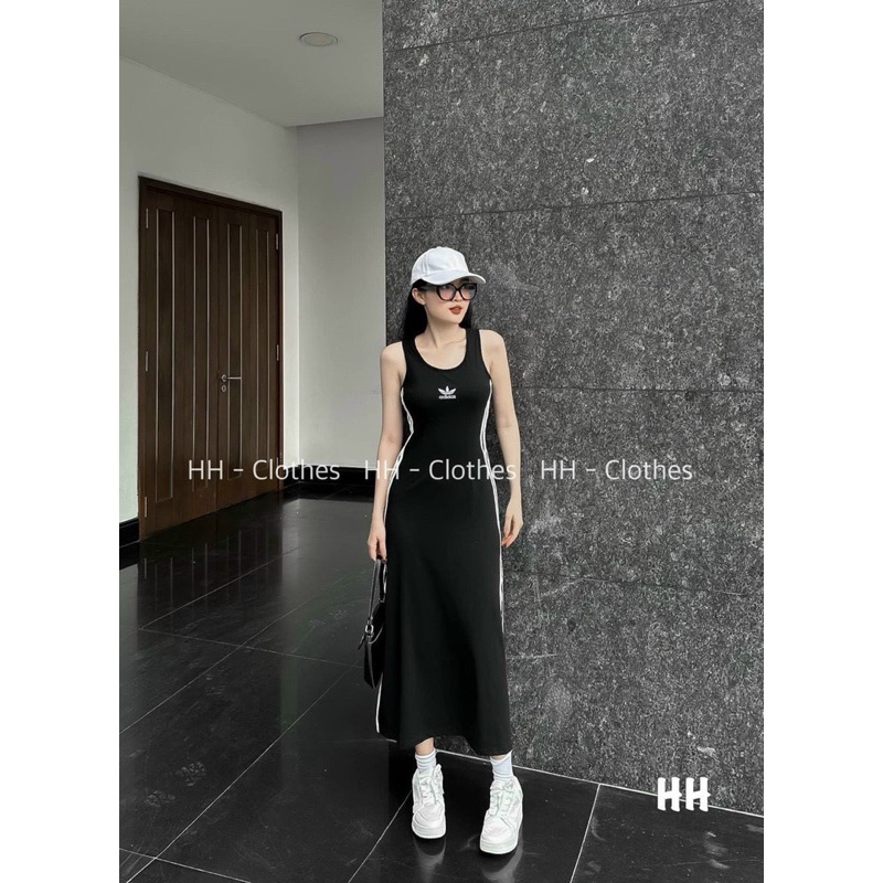 Đầm maxi body ba lỗ chữ năng động