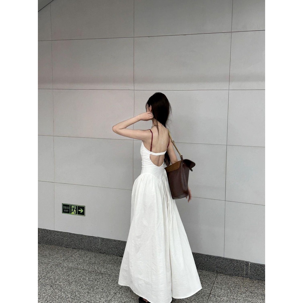 Đầm Hai Dây Dáng Dài Thêu Họa Tiết Phong Cách Trung Hoa Ngọt Ngào Thời Trang Cho Nữ