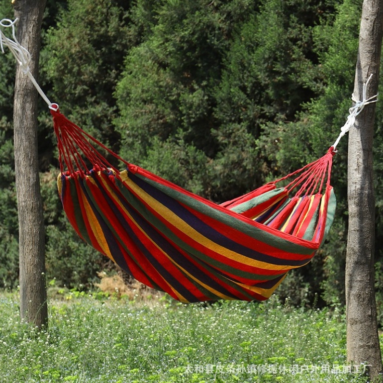 VÕNG DU LỊCH SỢI VẢI ĐAN CANVASS KÍCH THƯƠC 280X80,- Võng Khu Cắm Trại - Võng Dã Ngoại Camping (Kèm Túi, Dây) | BigBuy360 - bigbuy360.vn