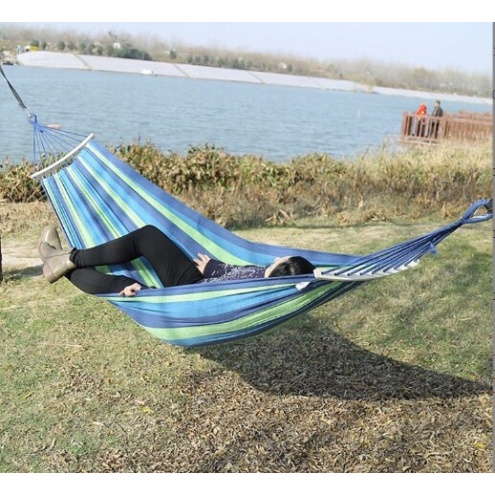 VÕNG DU LỊCH SỢI VẢI ĐAN CANVASS KÍCH THƯƠC 280X80,- Võng Khu Cắm Trại - Võng Dã Ngoại Camping (Kèm Túi, Dây) | BigBuy360 - bigbuy360.vn