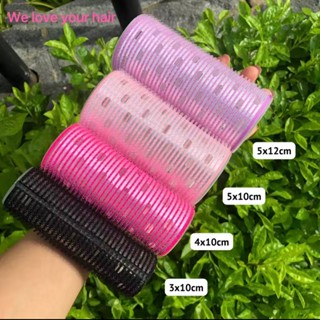 (Màu Mới)Lô Cuốn Tóc Mái Bay Hàn Quốc Lõi Nhôm 12cm Siêu To Dài Tự Dính Uốn Mái Dài Cỡ Lớn