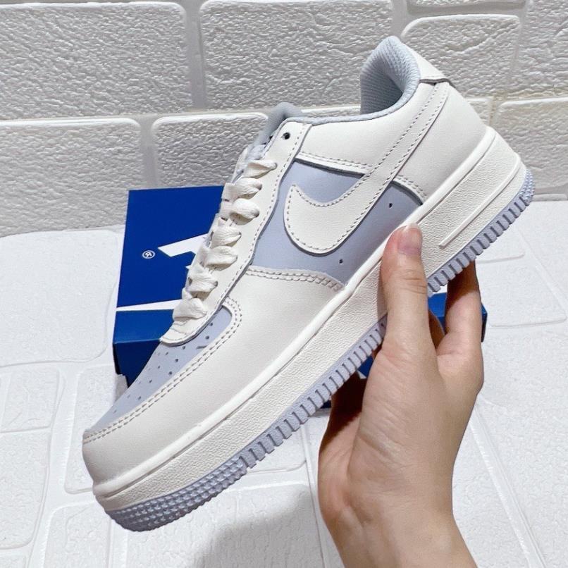 Giày Sneaker Af1 khoai môn Cream White, Giày Thể Thao Air force 1 Nam Nữ Màu Khoai môn-Tím nhạt Bản Cao Cấp