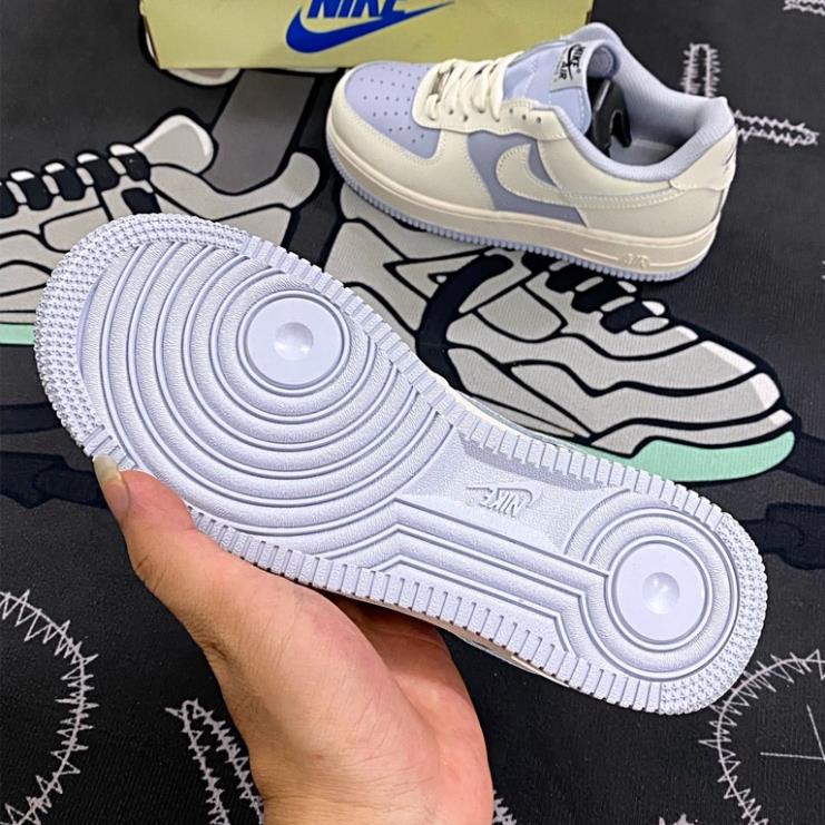 Giày Sneaker Af1 khoai môn Cream White, Giày Thể Thao Air force 1 Nam Nữ Màu Khoai môn-Tím nhạt Bản Cao Cấp