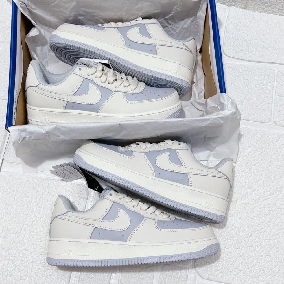Giày Sneaker Af1 khoai môn Cream White, Giày Thể Thao Air force 1 Nam Nữ Màu Khoai môn-Tím nhạt Bản Cao Cấp