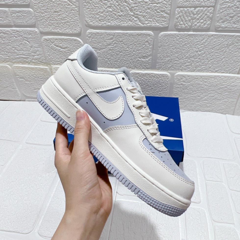 Giày Sneaker Af1 khoai môn Cream White, Giày Thể Thao Air force 1 Nam Nữ Màu Khoai môn-Tím nhạt Bản Cao Cấp