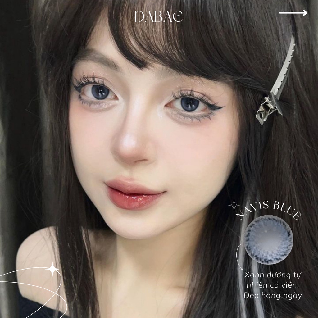 Navis Blue lens cận kính áp tròng mắt xanh dương Hàn Quốc hãng IONE