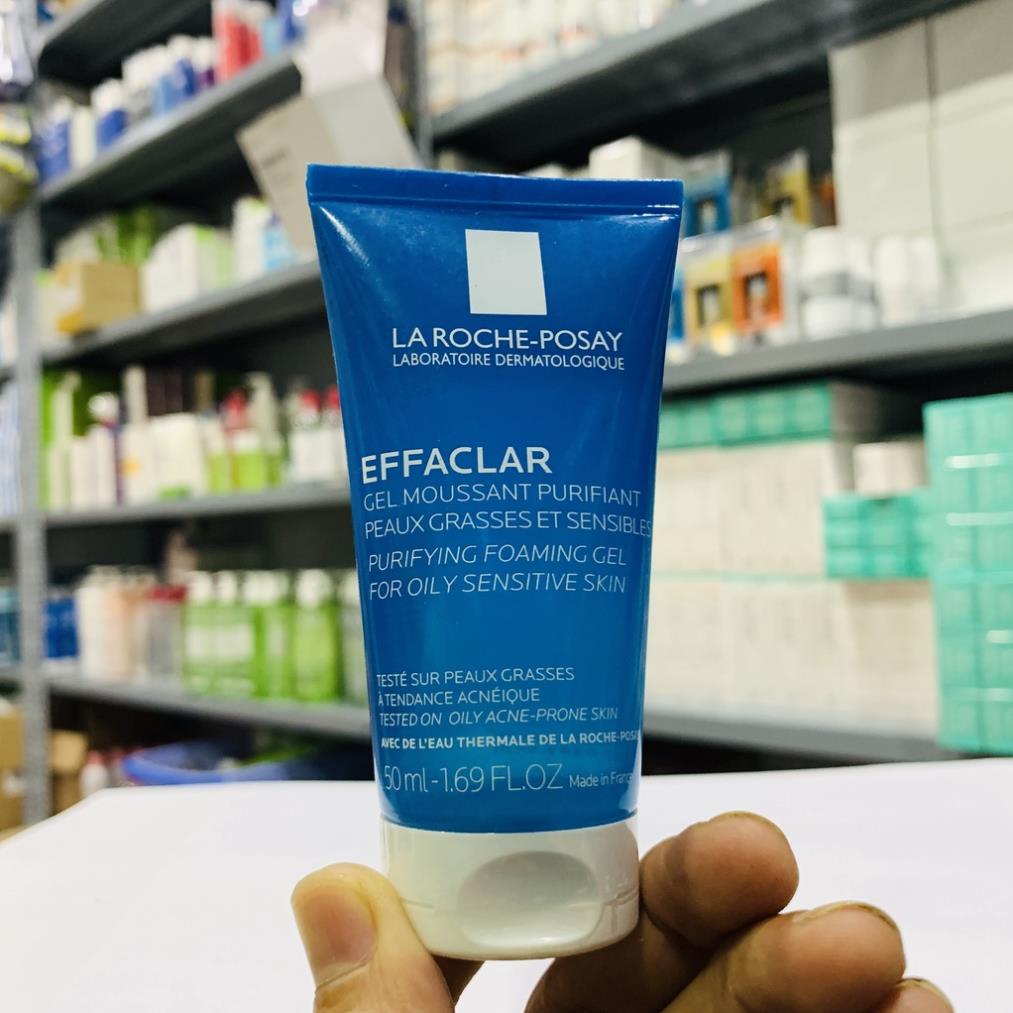 Sữa rửa mặt La Roche Posay 50ml - La Roche-Posay Effaclar Purifying Foaming dạng Gel cho da nhạy cảm
