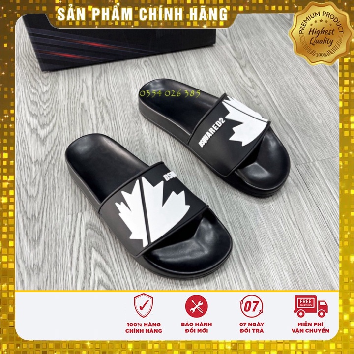 Dép Lê Nam Nữ Quai Ngang Mẫu Lá DSQ Cực Hot FREE SIZE - Dép Lê Nam Nữ Hot Trend