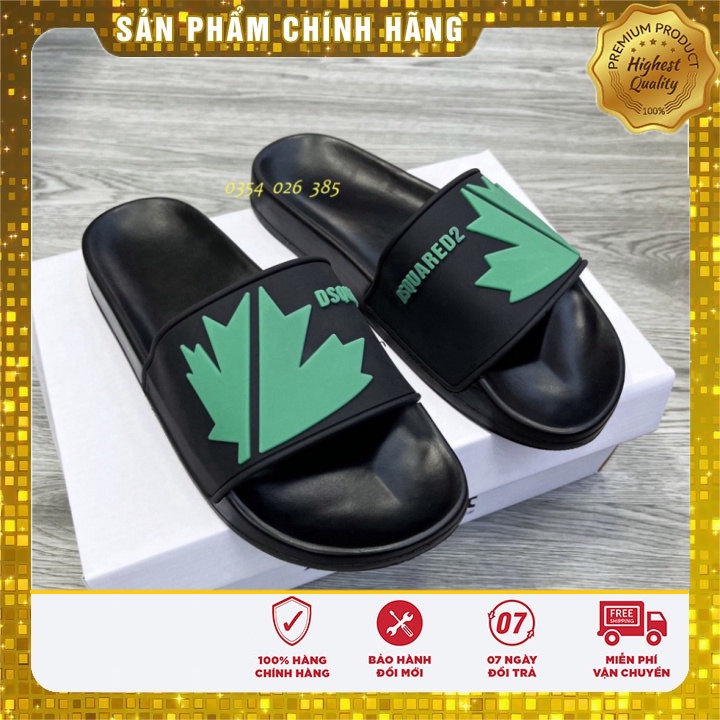 Dép Lê Nam Nữ Quai Ngang Mẫu Lá DSQ Cực Hot FREE SIZE - Dép Lê Nam Nữ Hot Trend
